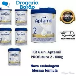KIT C/ 6 UNIDADES APTAMIL PRO FUTURA 2 800G CADA LATA NOVA EMBALAGEM