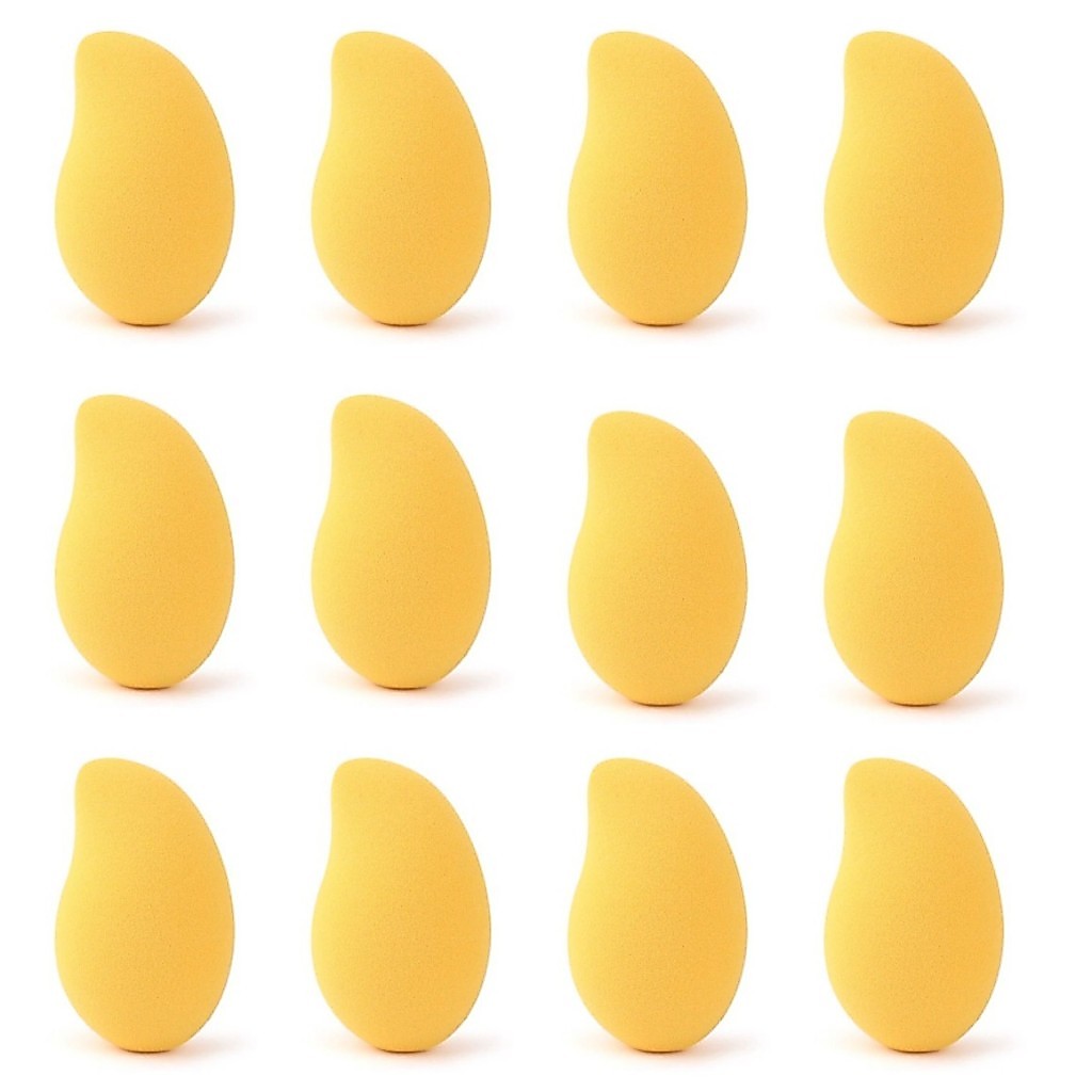 Kit Com 12 peças Esponja de Rosto Facial Maquiagem Base Manga Aleatoria