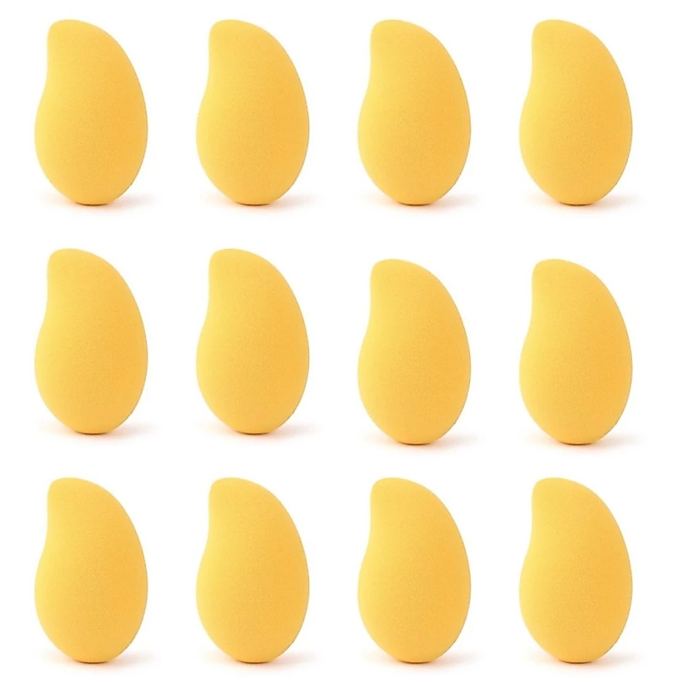 Kit Com 12 peças Esponja de Rosto Facial Maquiagem Base Manga Aleatoria