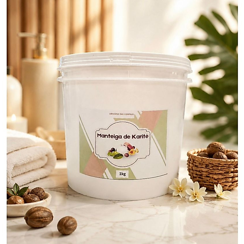 Manteiga de Karite Pura 100% Vegetal 1kg Capilar e Pele Uso Cosméticos