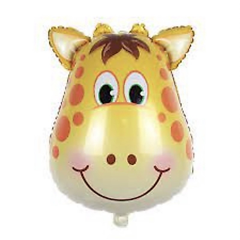 Balão Bexiga safári 30 cm Metalizado Para Festas e Decorações girafa (CHOCO)