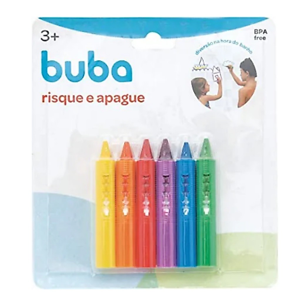 Giz Caneta Risque E Apague Crianças Banho Divertido Buba