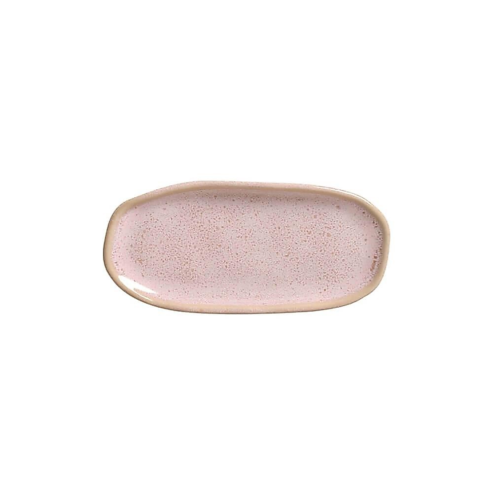 Conjunto com 4 Travessas Oval Rasa Mini Orgânico Litchi 16,5x8cm