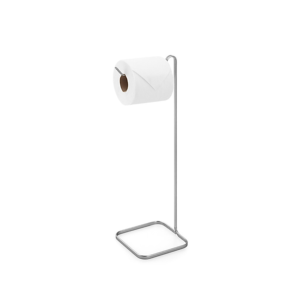 Suporte De Chão Papel Higiênico Para Banheiro Lavabo Piatina Cromo Fosco Arthi