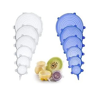 Kit 6 Tampas Silicone, Tampa panela Elastica Reutilizável Elástica para Potes Tapoer Cozi…