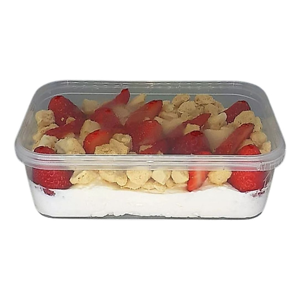 20un Pote Retangular Com Lacre 350ml / 500ml Marmita Fitness Microondas e Freezer Reutilizável