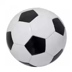 Bola de Futebol Branca e Preta de Couro N 5