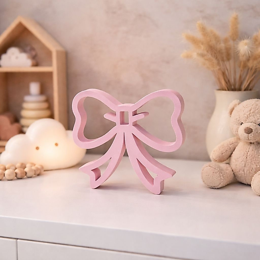 Enfeite Adorno Laço Lacinho para Prateleira Decoração Infantil Quarto de Bebê