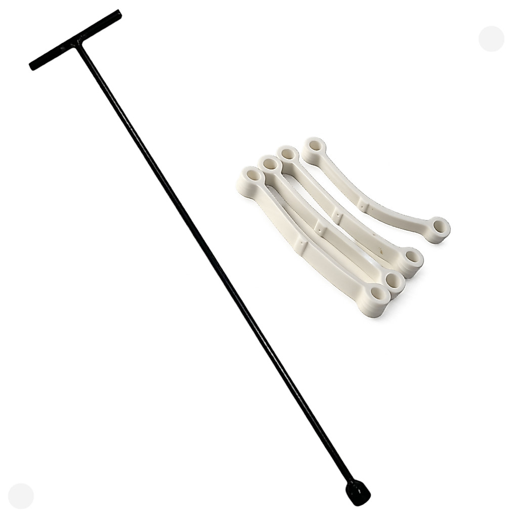 Chave T 10mm Longa 62cm + 4 Tirantes para Agitador para Manutenção e Compatível com Brastemp, Consul e Electrolux