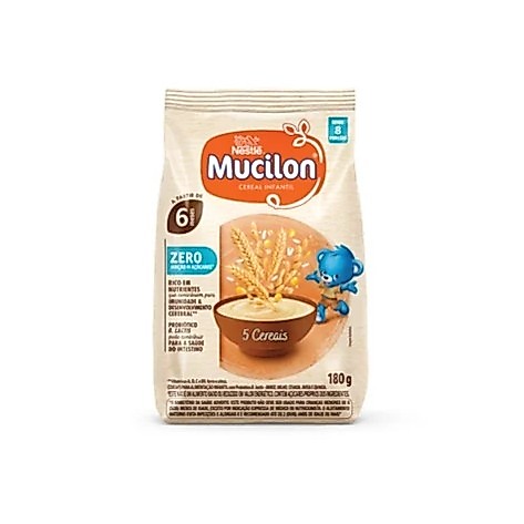 Cereal Infantil Mucilon 5 Cereais 180G
