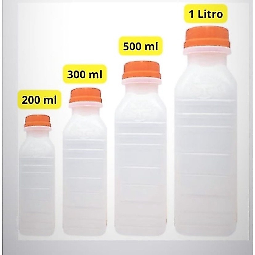 Garrafa Plástica - Descartável - 500ml - 100 Unidades - Para sucos/caldo de cana/ PROMOÇÃO.