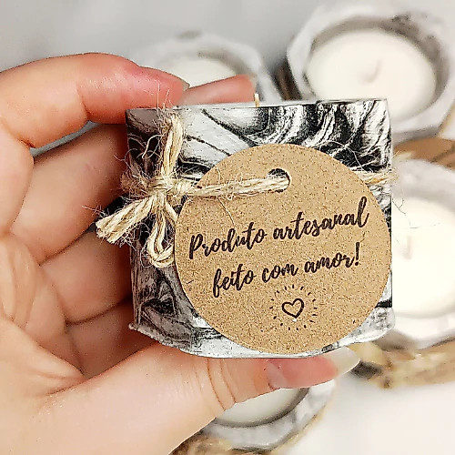 Vela Aromática Lavanda Perfumada 100% Vegetal Premium Vaso de Gesso — imagem 2 de 2
