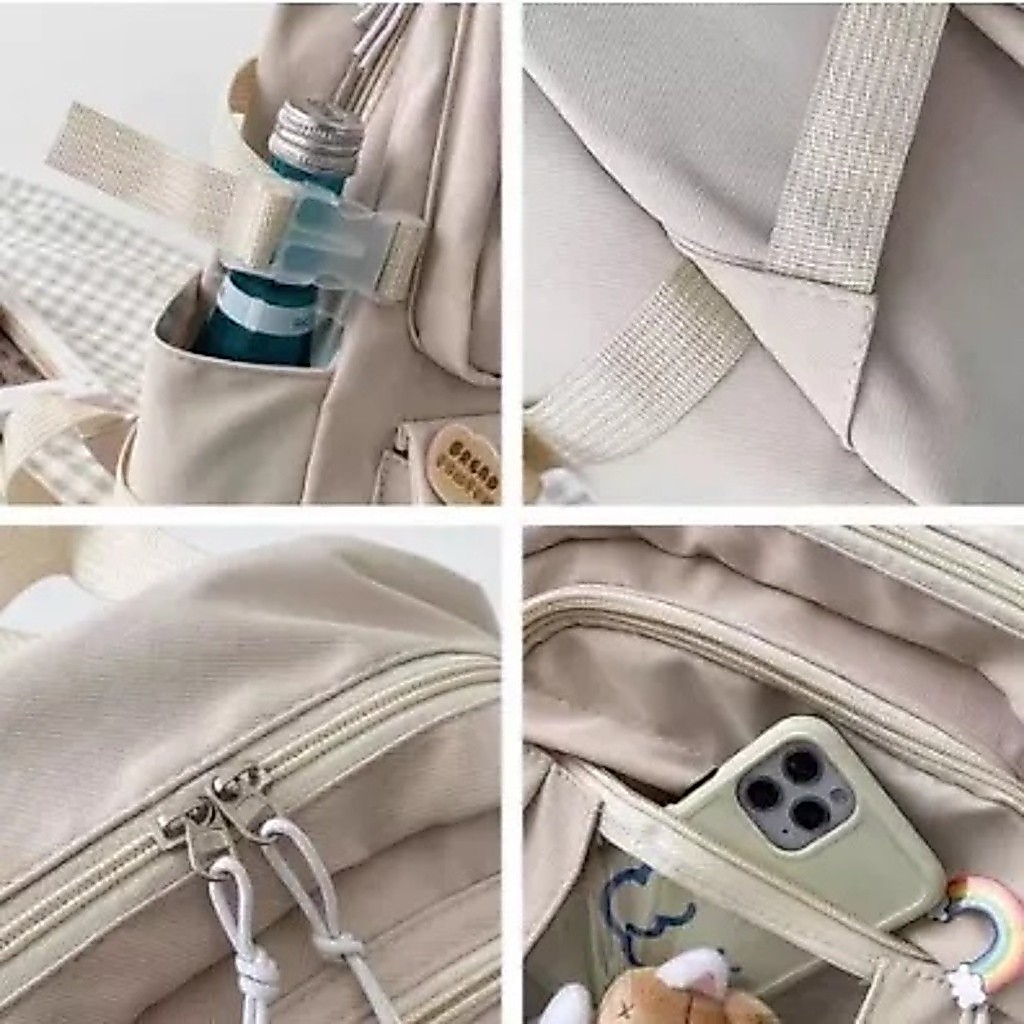 Mochila Feminina Escolar Passeio Coreano Grande Capacidade Sem Chaveiro Impermeável marisa — imagem 2 de 2