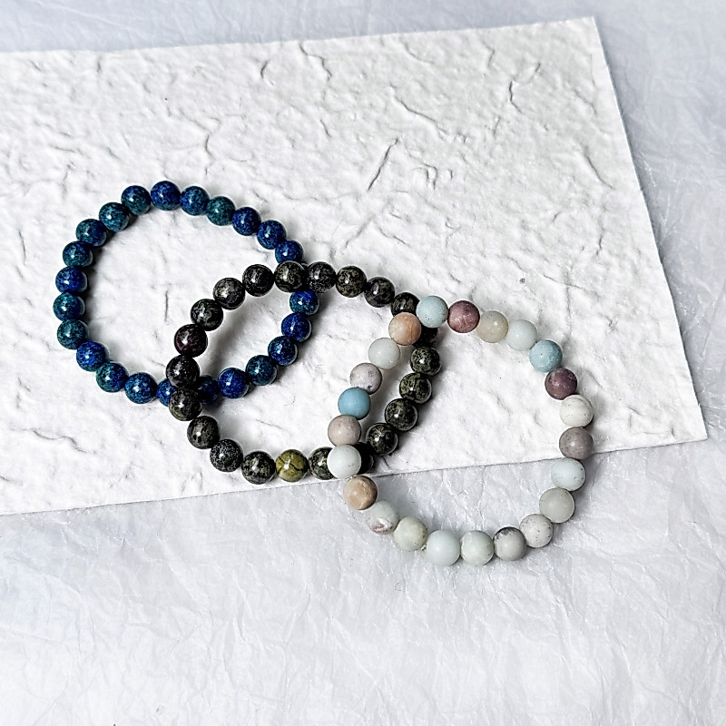 Pulseira De Contas De Pedra Natural 8mm Unissex De Energia Da Sorte Joia Presente Para Homem E Mulher — imagem 2 de 2