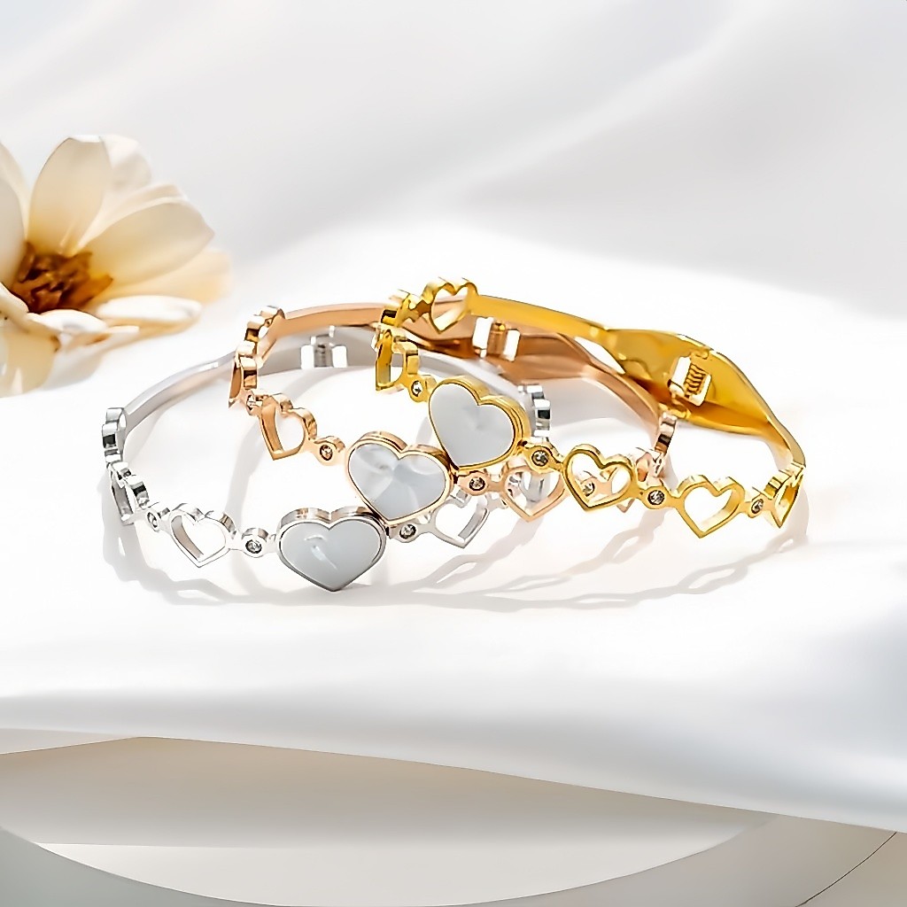 Bracelete em forma de coração a coração para senhoras da moda — imagem 2 de 2