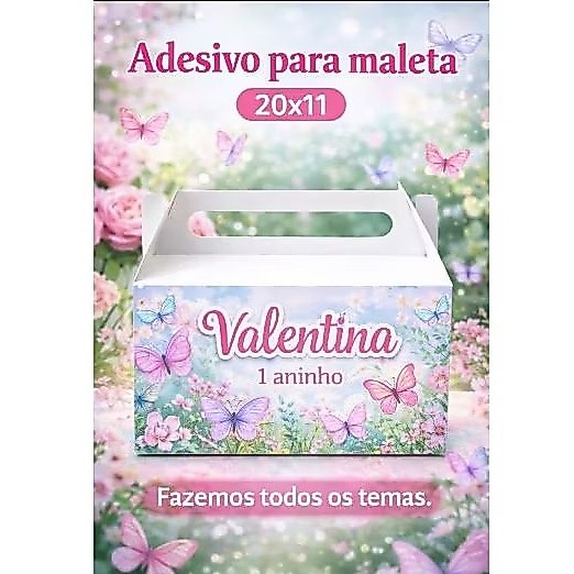 Adesivo para Maleta |Rótulo adesivo para maletinha personalizada| Todos os temas 19,8x11.