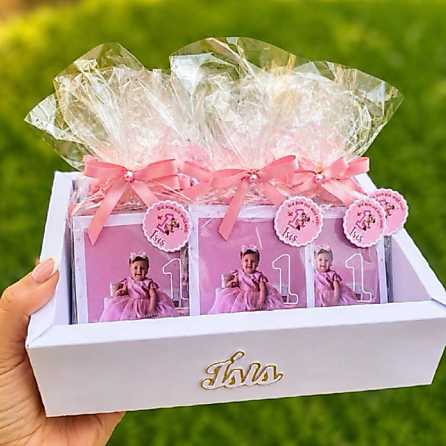 Foto Ímã Personalizada para Lembrancinha | Aniversário Infantil | Foto Imã Geladeira | 1 Ano, Chá de Bebê e Batizado