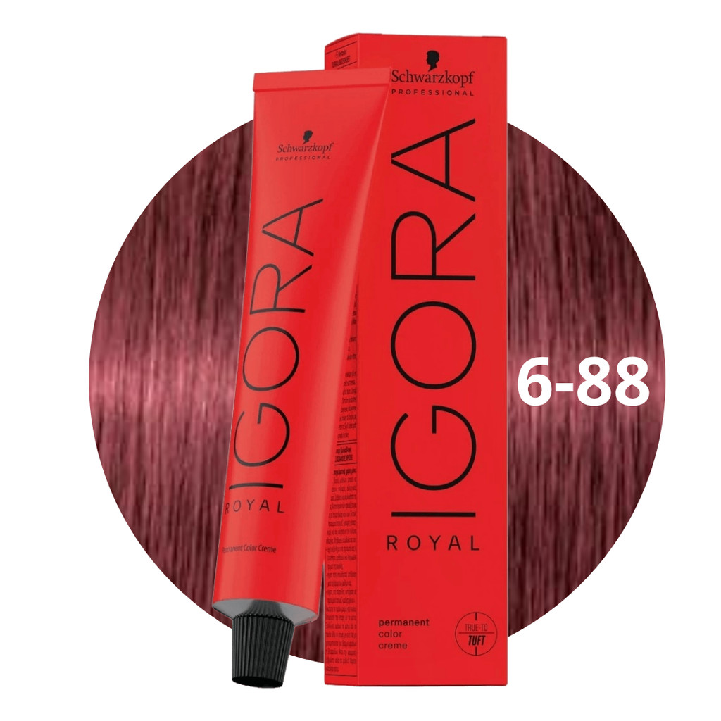 Coloração Igora Royal 6-88 Tintura Schwarzkopf 60g LOURO ESCURO VERMELHO EXTRA