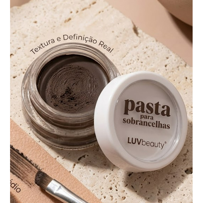 PASTA PARA SOBRANCELHAS ESCURAS COR BRUNETTE LUV BEAUTY