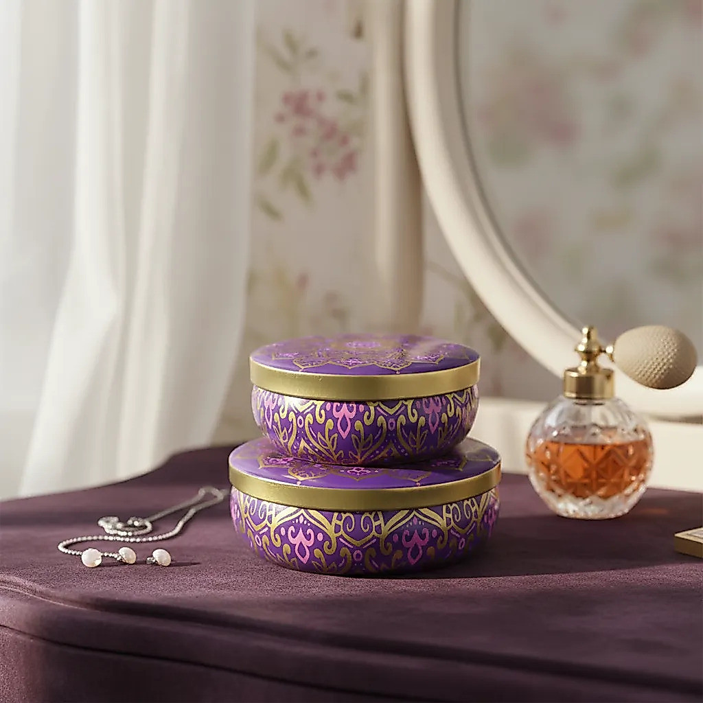 Imagem 2 Latas Decorativas Mandala Porta Joias Porta Objetos Porta Vela Presente