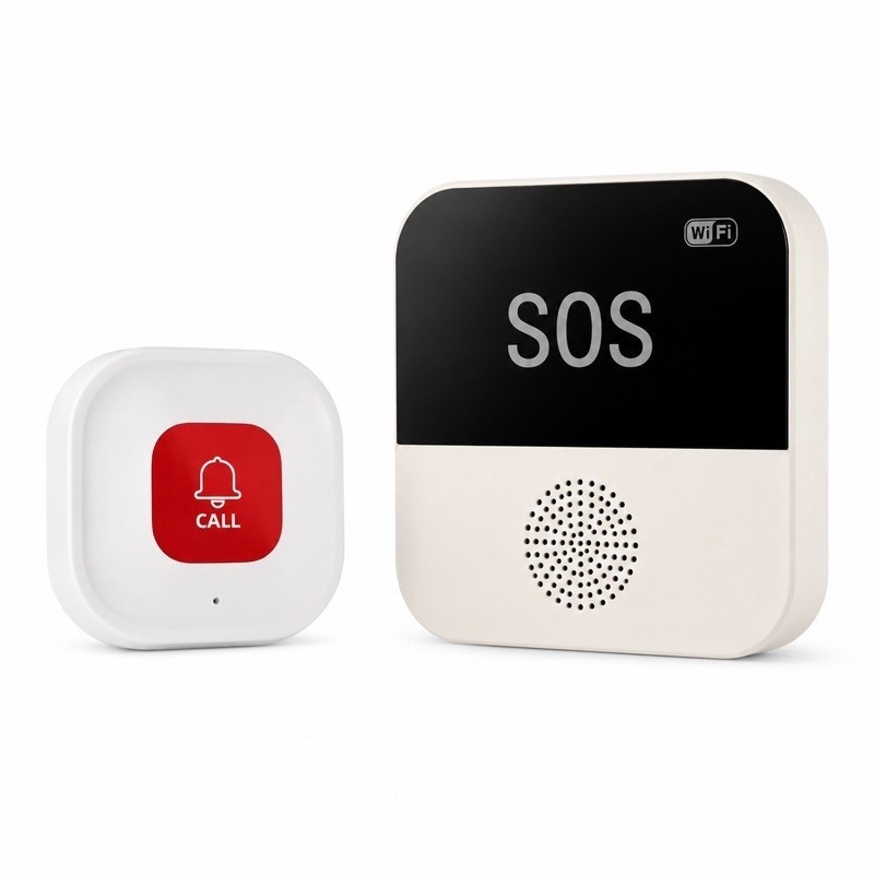 Botão SOS Idoso Wi-Fi Alerta no Celular Emergência com Hub