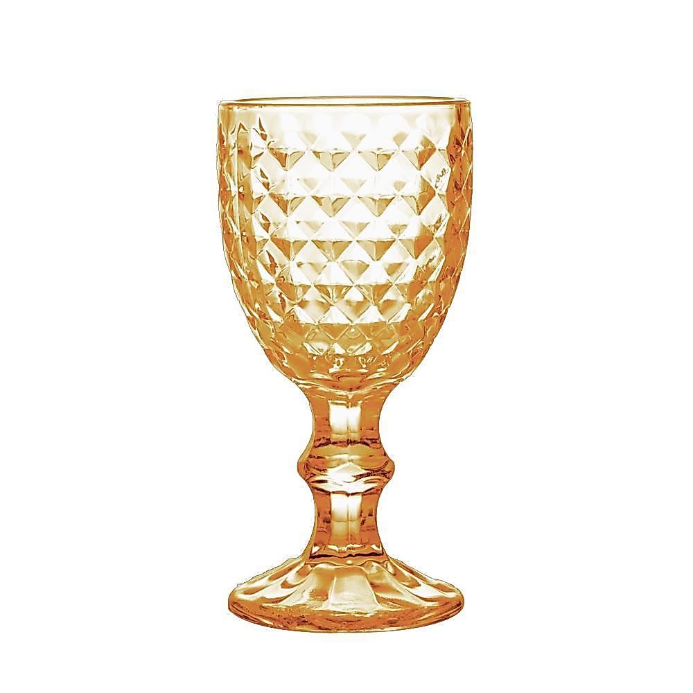 Taça Decorativa 50ml Bico de Abacaxi Lyor de Vidro Âmbar Metalizado para Bebidas Mesa Posta Decoração Elegante Licor