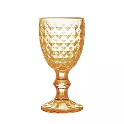 Taça Decorativa 50ml Bico de Abacaxi Lyor de Vidro Âmbar Metalizado para Bebidas Mesa Posta Decoração Elegante Licor