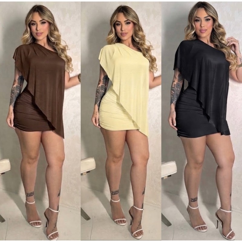 Vestido Suplex Tule Manga Solta Nula Manca Elegante Gringa Tubinho