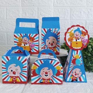 Kit caixas personalizadadas heróis do coração/palhaço plim plim/caixinhas lembrancinhas festa aniversário