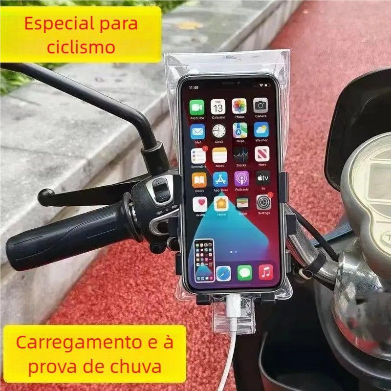 Suporte Celular Moto Bike Impermeável Bolsa À Prova D'Água Tela Touch