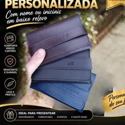 Carteira Masculina Personalizada Presente Lembrança Padrinhos
