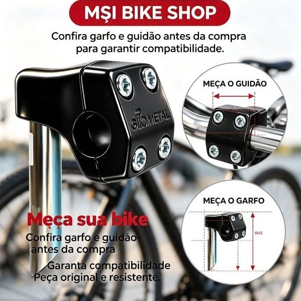 Mesa Suporte De Guidão Frontal Bicicleta Bmx Cross Freestyle Bike