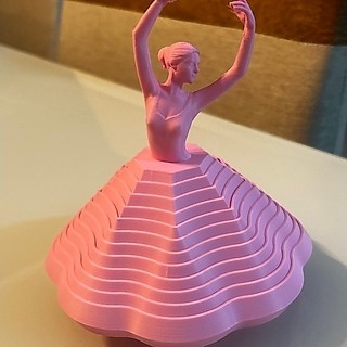 Bailarina Articulada 3D Rosa com Base Giratória –brinquedo