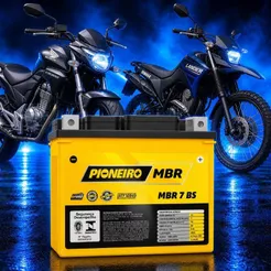 Bateria Pioneiro Moto 7ah Xtz 250 Lander Cb300 Falcon Fazer 250