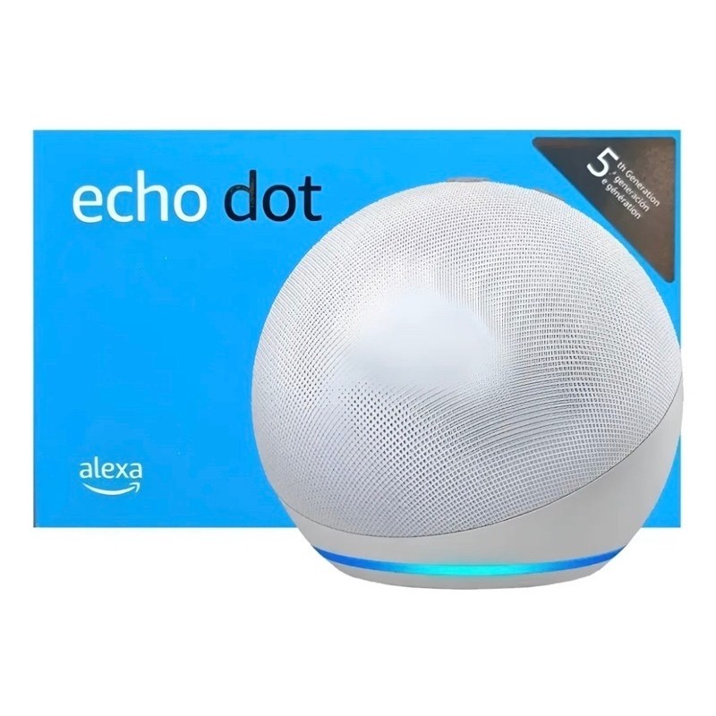 Alto-falante Alexa Voice Assistant Amazon Echo Dot, 5ª geração, branco e Preto