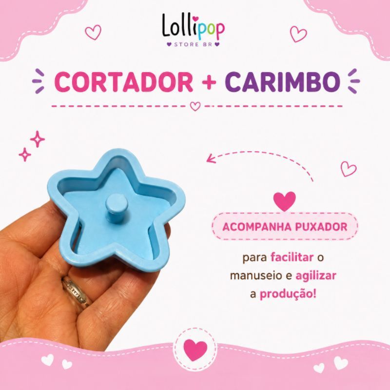 Cortador de Biscoito Natal Ho Ho Ho com Gorro e Carimbo | 7, 8, 9 e 10 cm | Modelo 1 e 2 — imagem 2 de 2