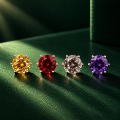 Pingente 10mm com Opções de Cores em Prata 925