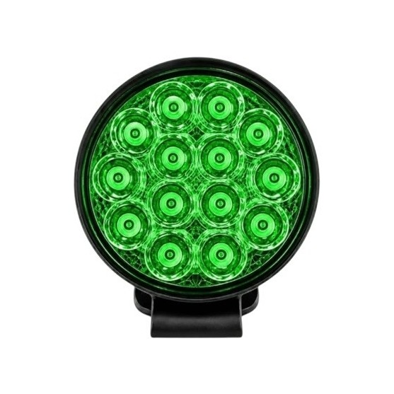 Kit 2 Farol Redondo 9cm 14 Led 42w Colorido Caminhão Ônibus — imagem 2 de 2