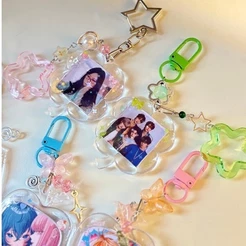 Chaveiros personalizados kpop anime holográficos frente e verso • Binder charms • miçangas e estrelas • vários modelos
