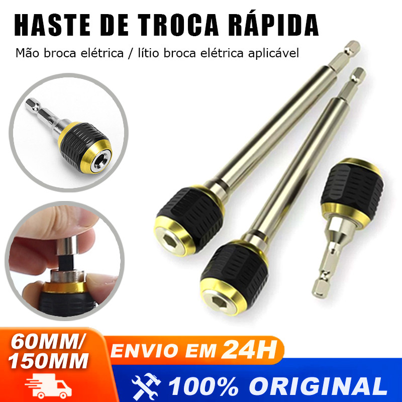 Acoplamento Rápido 60/150mm Broca Hexagonal Ferramentas de Potência Adaptadores Mandril de Aperto Rápido