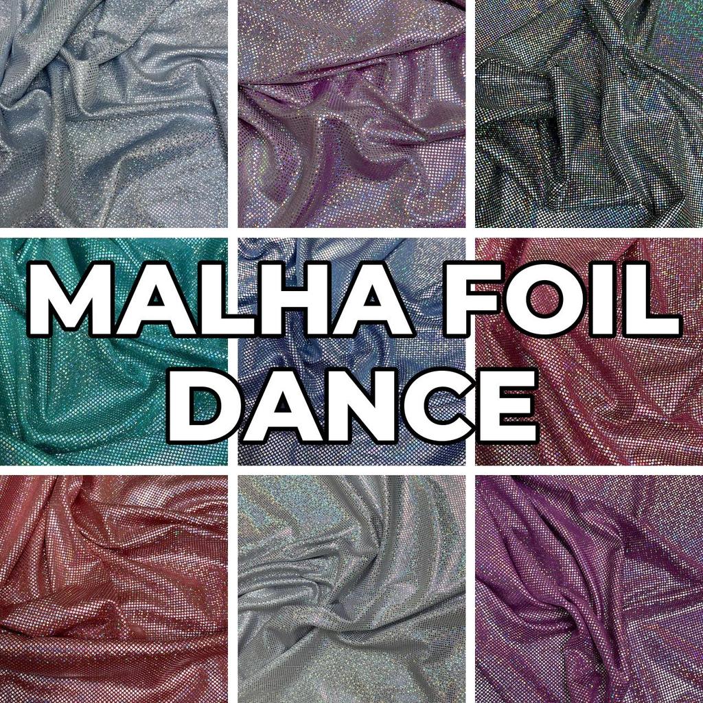 7 Metros Tecido Malha Foil Dance Bailarina - Malha Furta Cor (7m x 1.50m)
