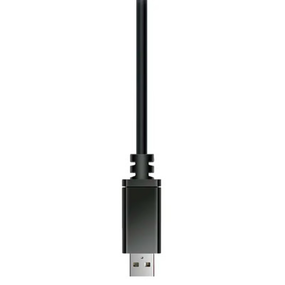 Headset C3Tech PH-340BK - Microfone giratório - USB - Cabo 1.8m - Preto