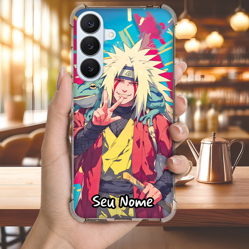 Capa Capinha GALAXY A73 A72 A71 A56 A55 A54 A53 A52 A51 A50 Anti-impacto Personalizada anime JIRAIYA nome (3530)