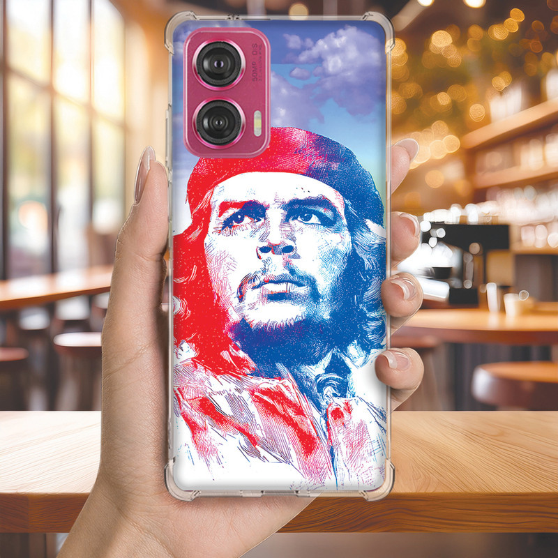 Capa Capinha MOTO G75 G73 G71 G62 G60S G60 G55 G54 G52 G50 G42 Anti-impacto Personalizada cult CHE GUEVARA (4225)