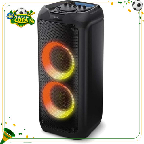 Caixa de Som Bluetooth Philips 1300W Torre Party Speaker LED RGB Karaokê USB AUX SD Som Potente