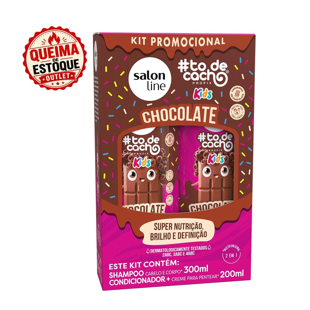 Kit Shampoo e Condicionador Chocolate #todecacho Kids