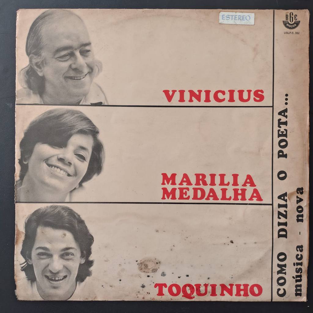 LP Disco Vinil Vinicius Marilia Medalha Toquinho - Como Dizia O Poeta