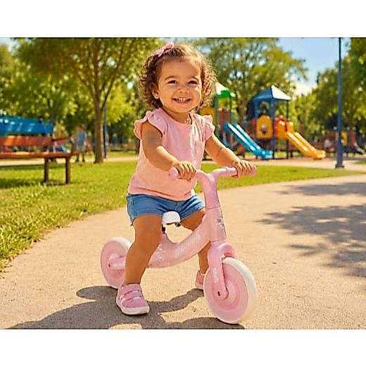 Bicicleta Equilibrio Infantil Sem Pedal Rosa Desenvolvimento Motor Coordenação