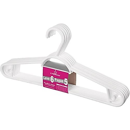 Cabide Primafer Pendura Mais Branco 40cm Plástico Resistente para Roupas Organize Seu Guarda-Roupa