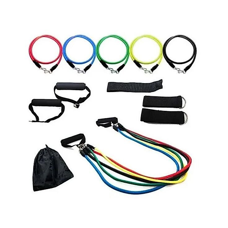 Kit Elastico Extensor Treino Academia Exercícios Em Casa Elástico Extensor Fit Power Resistance Bands Ginastica